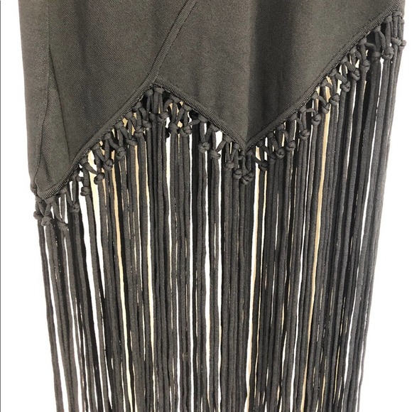 Worth New York Black Top with Fringe Detailing - Picture 10 of 16